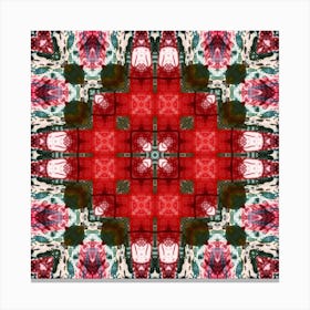 Watercolor Pattern Red Canvas Print