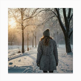 Portrait Perfect Winter Morning Art 1 Canvas Print