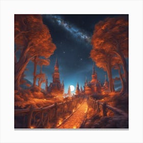 The Stars Twinkle Above You As You Journey Through The Orange Kingdom S Enchanting Night Skies, Ultr Canvas Print