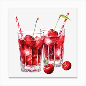 Cherry Cocktail Canvas Print