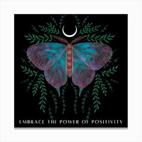 Positivity Butterfly Art Print Canvas Print