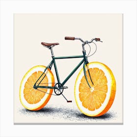 Orange Bicycle 4 Canvas Print