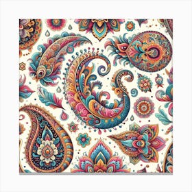 Colorful paisley pattern 3 Canvas Print