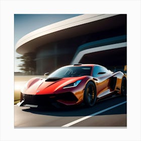 red sports car Canvas Print