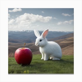 White Bunny Canvas Print