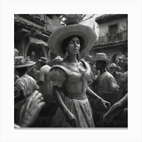 Woman In A Hat Canvas Print