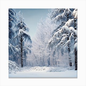 Snowy Forest 10 Canvas Print