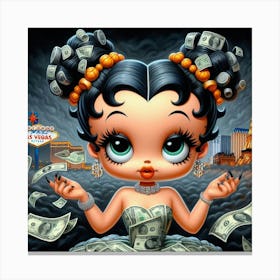 Betty Boop Taken Over Vegas Canvas Print