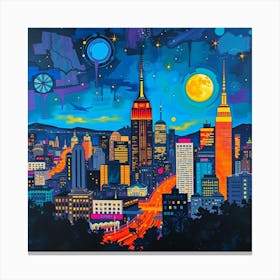 City At Night 2 Canvas Print