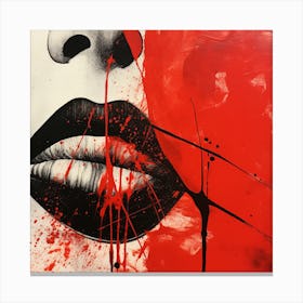 Bloody Lips Canvas Print