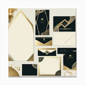 Deco Stationery Set Canvas Print