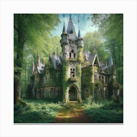 Abandoned Castle In The Woods Canvas Print