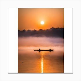 Sunrise On The Lake Canvas Print