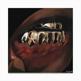 Gold Grills (F E Y I N E) Canvas Print