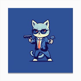 Cat In Business Suit 2 Canvas Print