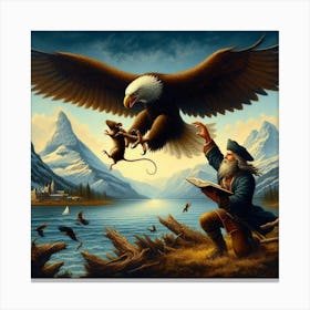 Eagle And Rat Canvas Print