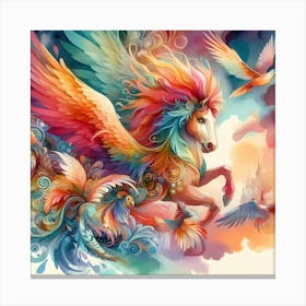 Colorful Unicorn Canvas Print