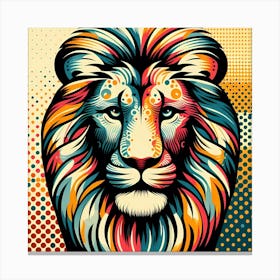 Pop Lion Head Canvas Print