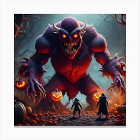 DX20240602-1 Halloween Monsters Canvas Print