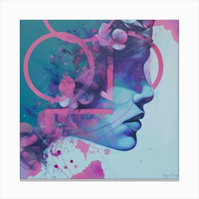 Abstract Woman'S Face Canvas Print