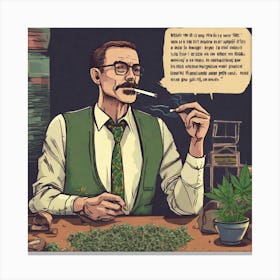 Man Smoking Marijuana Canvas Print