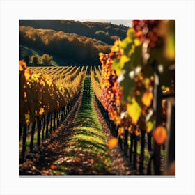 Vineyards In Autumn 1 Canvas Print