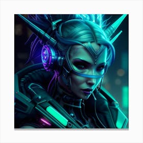 Futuristic Girl Canvas Print