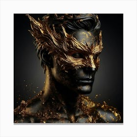 Golden Mask Canvas Print