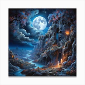 Night In The Forest Canvas Print