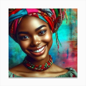 Beautiful African Woman Canvas Print