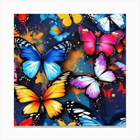 Colorful Butterflies 64 Canvas Print