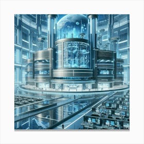 Futuristic City 104 Canvas Print