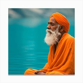 Buddhist Monk Meditation Canvas Print