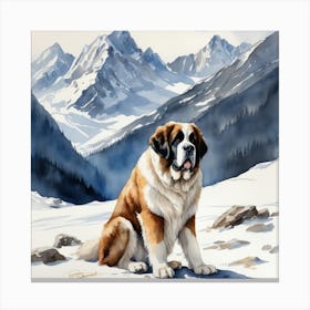 St Bernard 67 Canvas Print