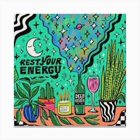 Rest your energy Canvas Print