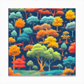 Colorful Trees Canvas Print