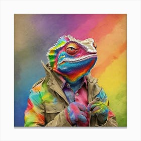 Rainbow Lizard 2 Canvas Print