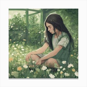 Daisy Girl Canvas Print