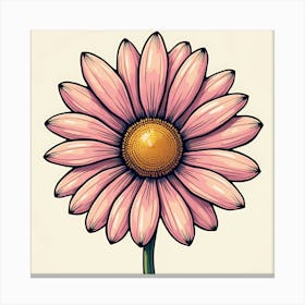 Simple daisy flower Canvas Print