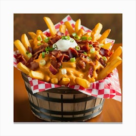 French Fries In Basket Canvas Print