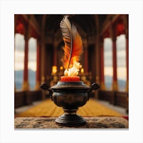 Feather Incense Canvas Print