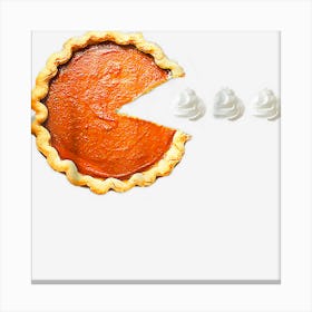 Pumpkin Pie Cute Funny Thanksgiving Canvas Print