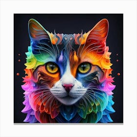 Colorful Cat Canvas Print