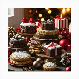 Christmas Desserts 2 Canvas Print