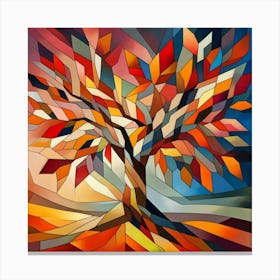 Abstract modernist Chestnut tree Canvas Print