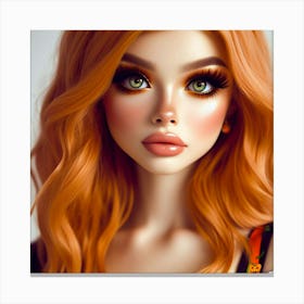 Girl With Red Hair Canvas Print