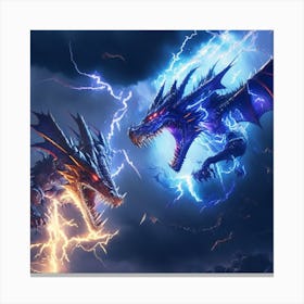 Lightning Dragons 3 Canvas Print