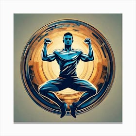 Firefly Dynamic Fitness Logo Showcasing Strength And Balance 92174 Canvas Print