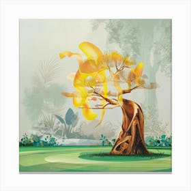 Flaming Tree Canvas Print