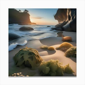 Sand And Sea Canvas Print